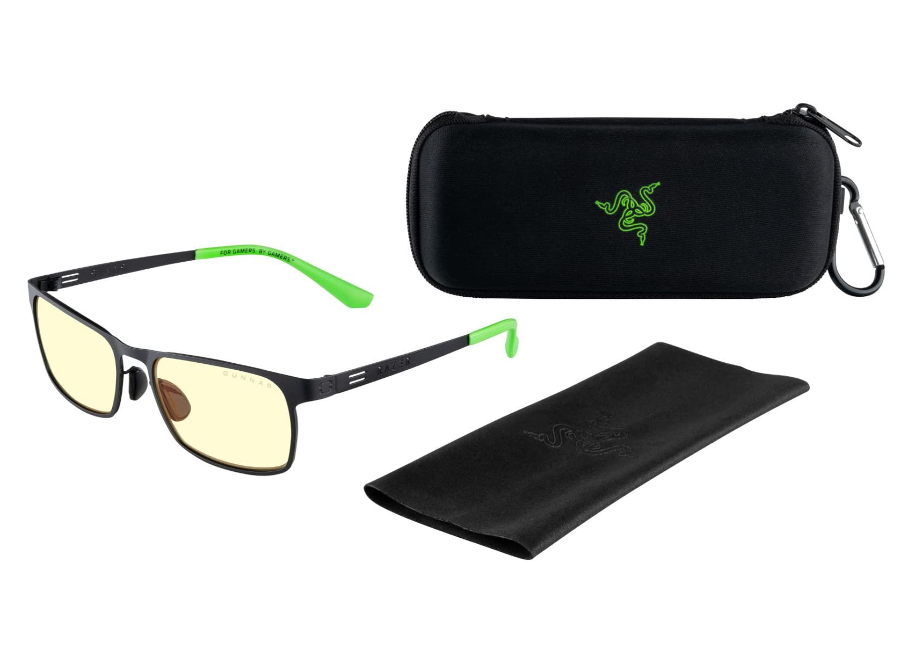 Gunnar Razer FPS Mini Onyx / Acid, Amber ,Kids Case and black cloth Gunnar Razer FPS Mini Onyx / Acid, Amber ,Kids Case and black cloth